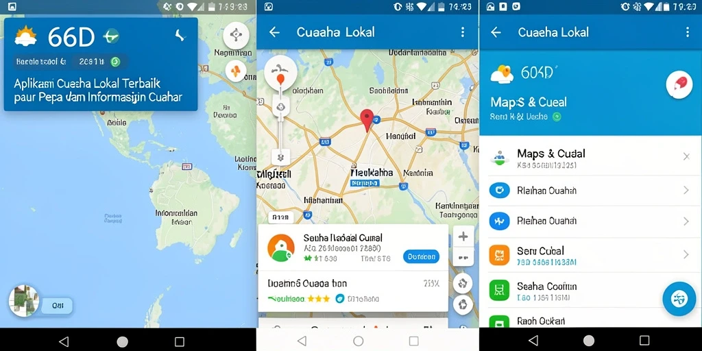 Tampilan antarmuka utama aplikasi Cuaca Lokal 66D yang informatif.