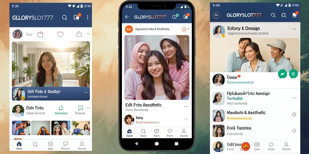 Antarmuka GLORYSLOT777 yang stylish dan fungsional untuk Edit Foto Aesthetic.