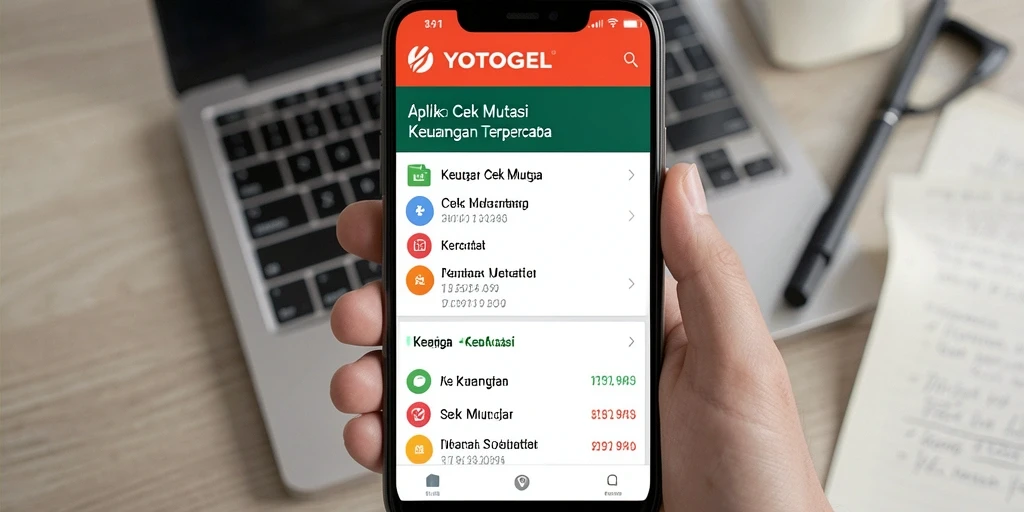 Antarmuka YOTOGEL menampilkan riwayat mutasi keuangan yang jelas dan informatif.